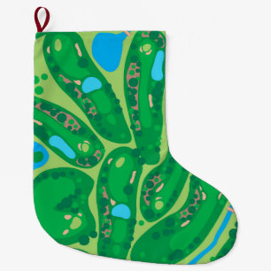 golf course par golf course green large christmas stocking