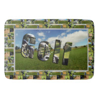 Golf Course Photo Collage And Logo,