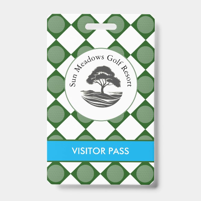 Golf Course Press & Guest Access Badge ID Badge (Front)