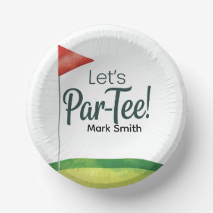 Golf Course Putting Green Paper Plate