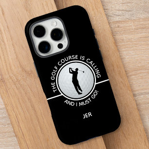 Golf Course Quote Mens Funny Golfer Gift Black iPhone 16 Pro Case