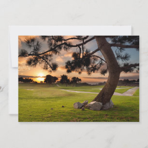 Golf Course Sunset Thank You Card