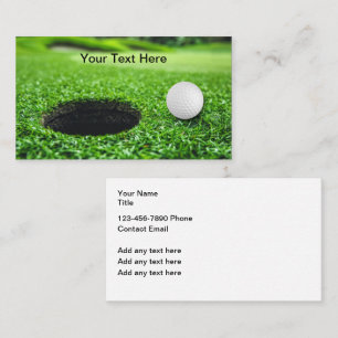 Golf Course Theme Business Cards Design
