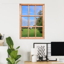 Golf Course View from a Window