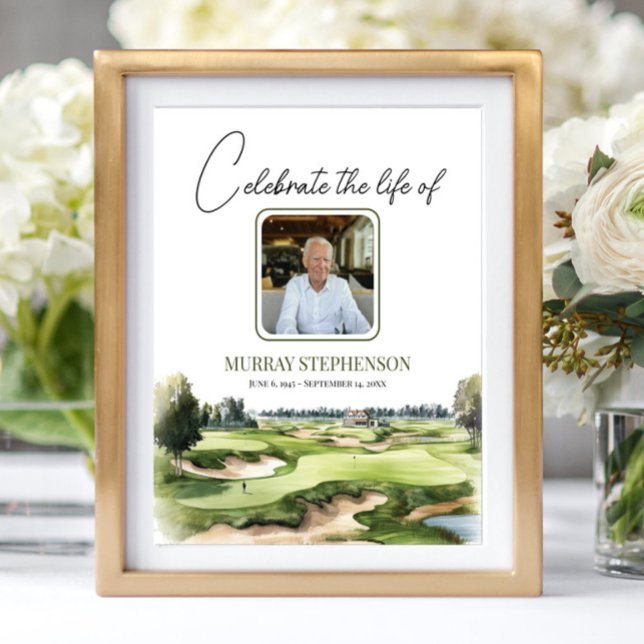 Golf Course Welcome to Celebration Of Life Photo Poster (Creator Uploaded)