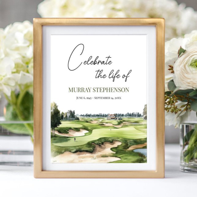 Golf Course Welcome to Celebration Of Life Poster (Creator Uploaded)