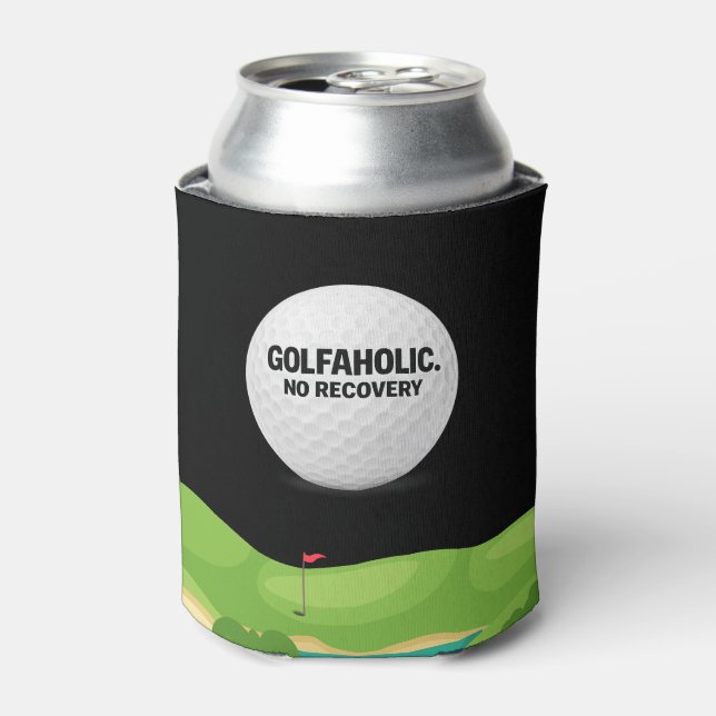 Golf course with funny saying about golfer can cooler (Can Front)