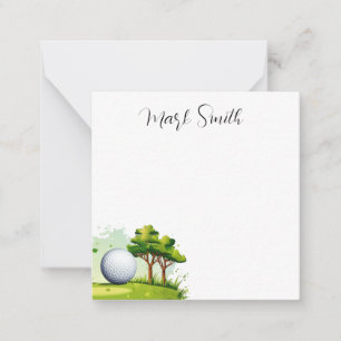 Golf course with Name gifts for golfer Card