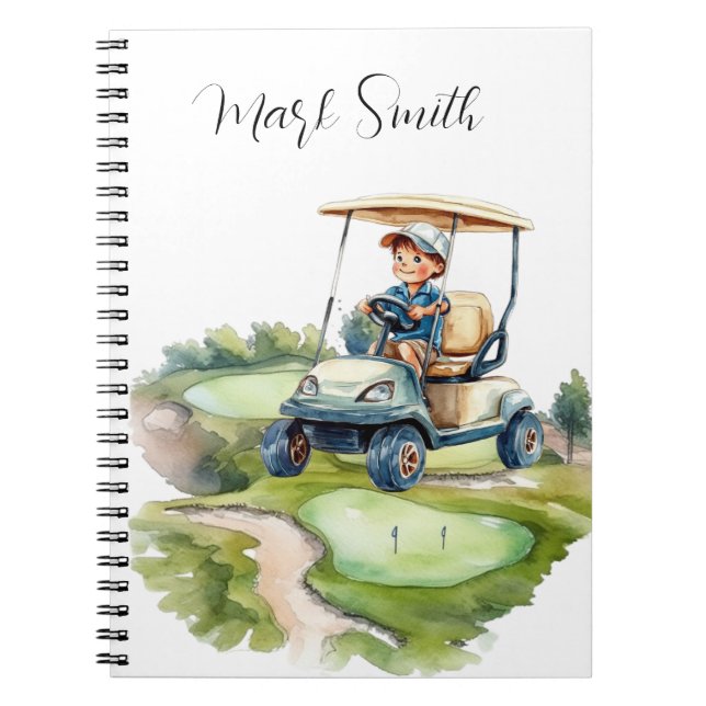 Golf course with Name gifts for golfer Notebook (Front)