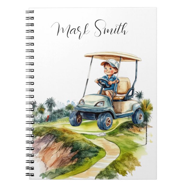 Golf course with Name gifts for golfer Notebook (Front)