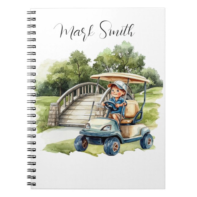 Golf course with Name gifts for golfer Notebook (Front)