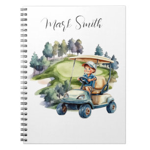 Golf course with Name gifts for golfer Notebook