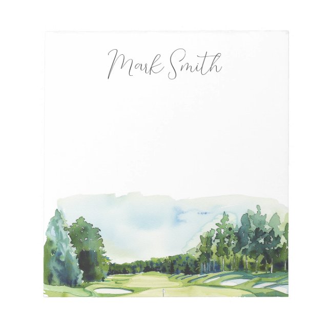 Golf course with Name Notepad (Front)