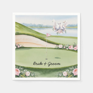 Golf Course with wedding themed on putting green  Napkin