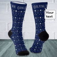 Golf custom text pattern navy