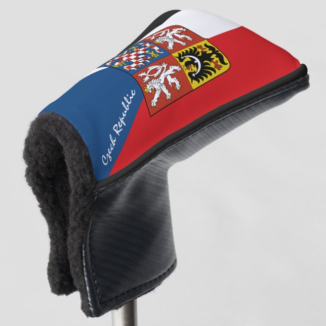 Golf Czech Republic & Flag /Czechia Golf Clubs Head Cover (3/4 Front)