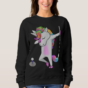 Golf Dabbing Unicorn Funny Dab Dance Funny Gift Sweatshirt
