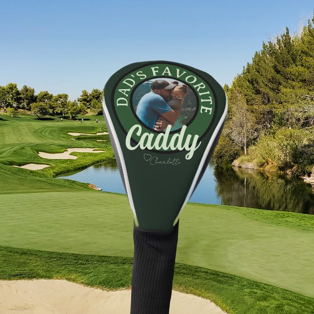 Golf Dad Favourite Caddy Custom Name  Golf Head Cover (Help remind dad who his favorite caddy is - on and off the course! )