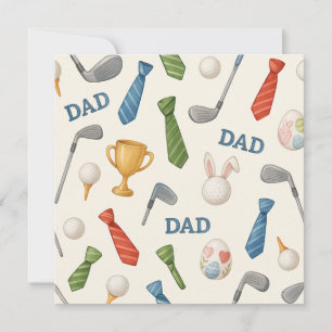 Golf Dad for Father's Day with golf ball Holiday Card