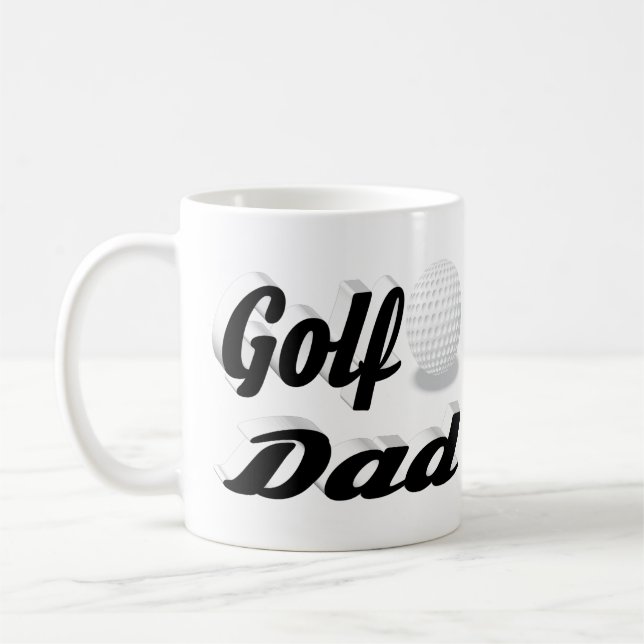 Golf Dad half text Coffee Mug (Left)