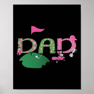 Golf Dad Hole In One Golf 1st Birthday Party  Poster