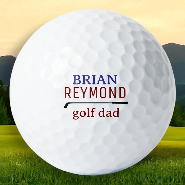 Golf Dad Name Golf Balls (Creator Uploaded)