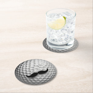 Golf Dad Round Paper Coaster