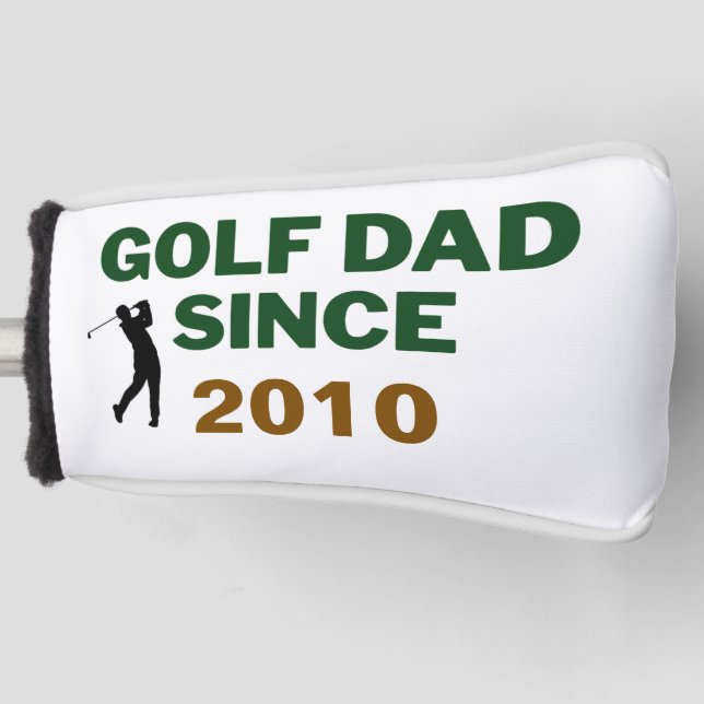 Golf Dad Since Year Vintage Design Head Cover (Front)