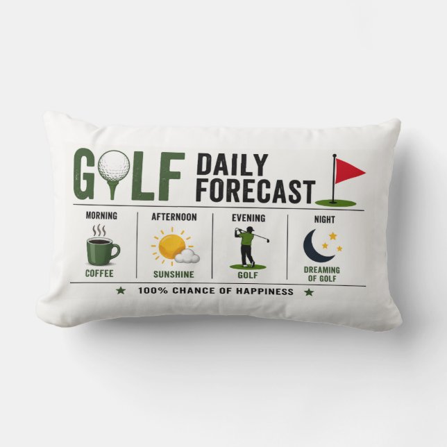 Golf daily forecast  lumbar cushion (Front)