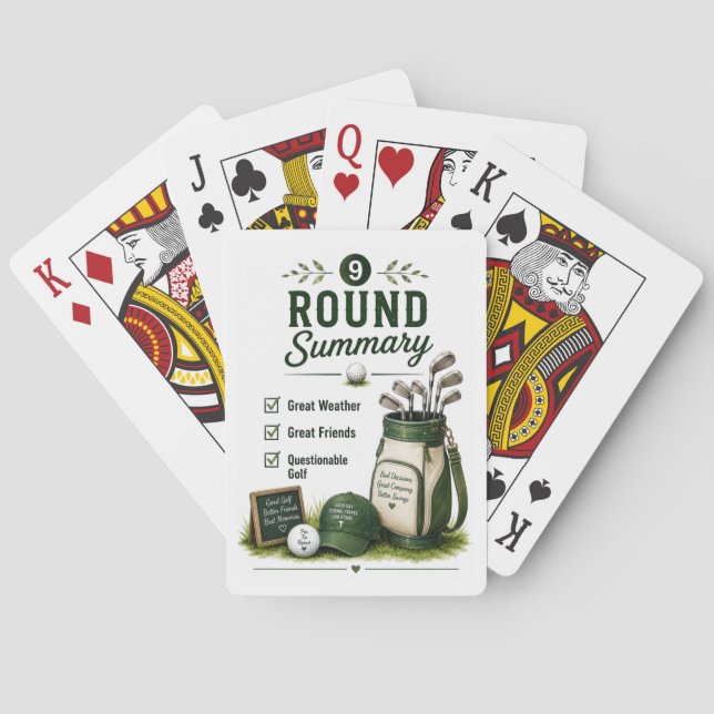 Golf Daily Life Funny Checklist Playing Cards (Back)