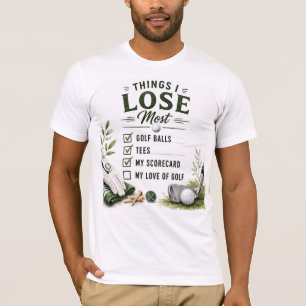 Golf Daily Life Funny Checklist T-Shirt
