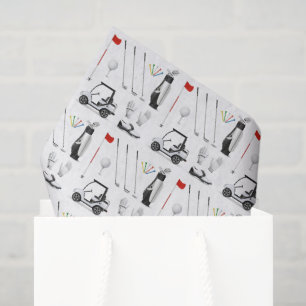 Golf Decoupage Paper, Golfer Tissue Paper