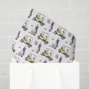 Golf Decoupage Tissue Paper, Golfer Golfing Paper