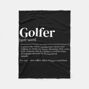 Golf Definition Women Men Golf Player Fleece Blanket