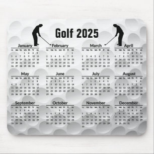 Golf Design 2025 Calendar Mousepad