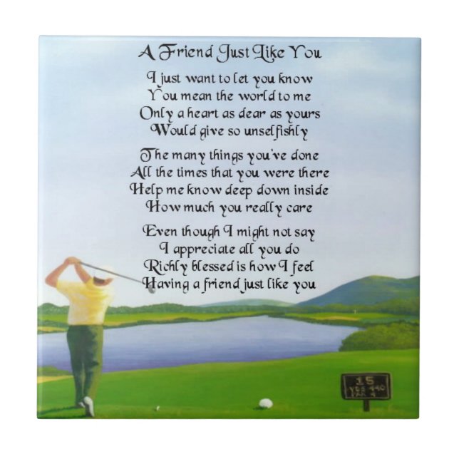 Golf Design : Friend Poem Tile (Front)