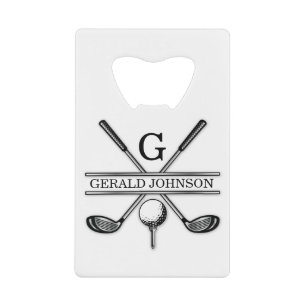 Golf Design Monogram Template Credit Card Bottle O