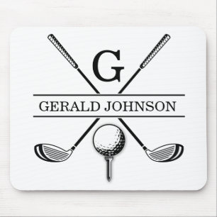 Golf Design Monogram Template Mouse Pad