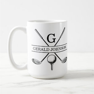Golf Design Monogram Template Two-Tone Coffee Mug