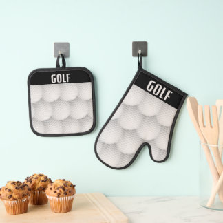 Golf Design  Oven Mitt & Pot Holder Set