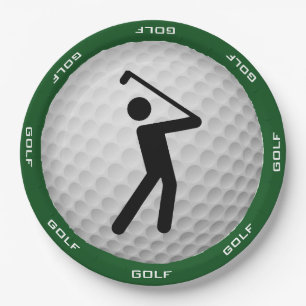 Golf Design Paper Party Plate