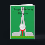 Golf Design Personalised Brother Birthday Card<br><div class="desc">Greeting card golf design brother birthday card. Customise this birthday card with any text then have it printed and sent to you or instantly download it to your mobile device. Should you require any help with customising then contact us through the link on this page. Golf design personalised brother birthday...</div>