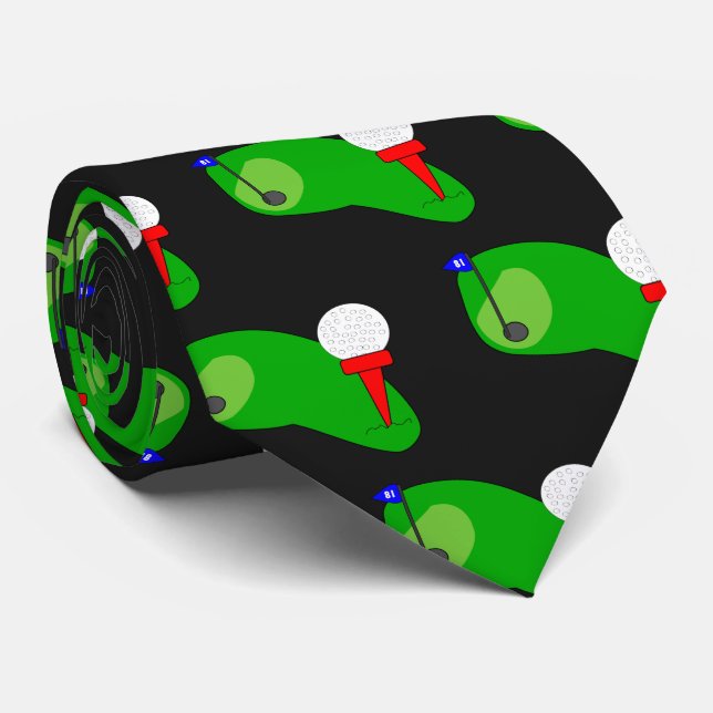 Golf Design Tie (Rolled)