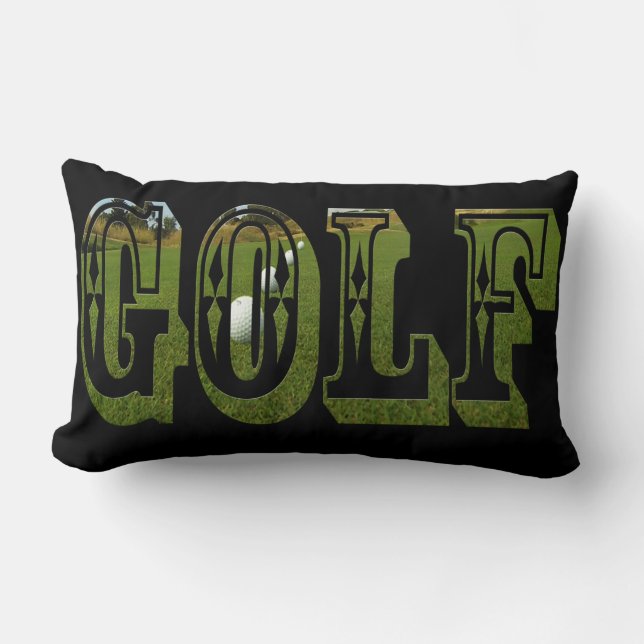 Golf Dimensional Picture Logo, Lumbar Cushion (Front)
