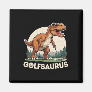 Golf Dinosaur Golfer T-rex Playing Golf Dino Golfi Magnet