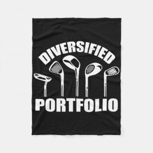 Golf Diversified Portfolio Funny Business Entrepre Fleece Blanket