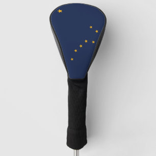 Golf Driver Cover with Flag of Alaska, USA