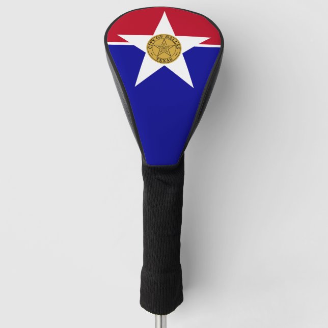 Golf Driver Cover with Flag of Dallas, USA (Front)