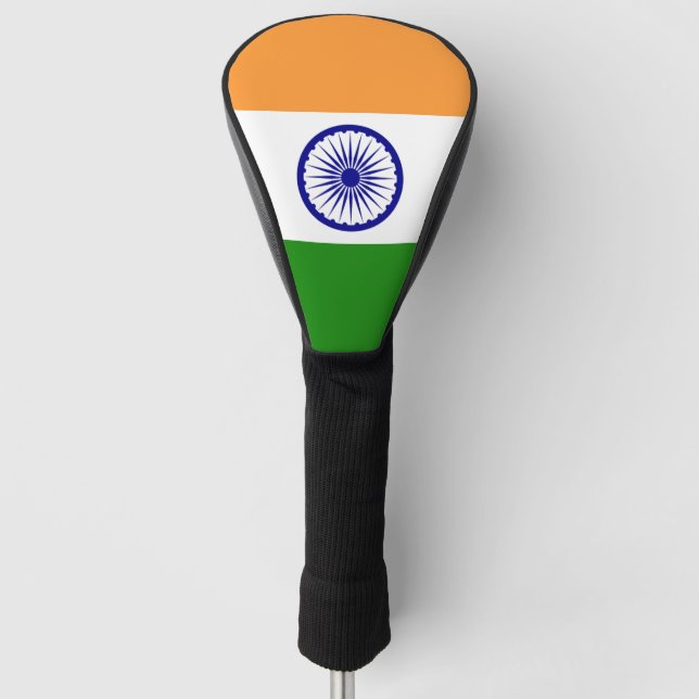 Golf Driver Cover with Flag of India (Front)