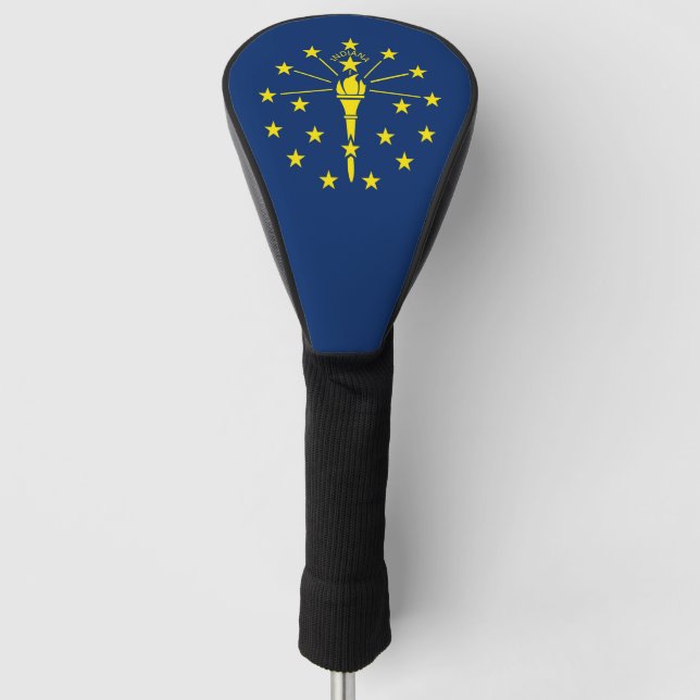 Golf Driver Cover with Flag of Indiana, USA (Front)